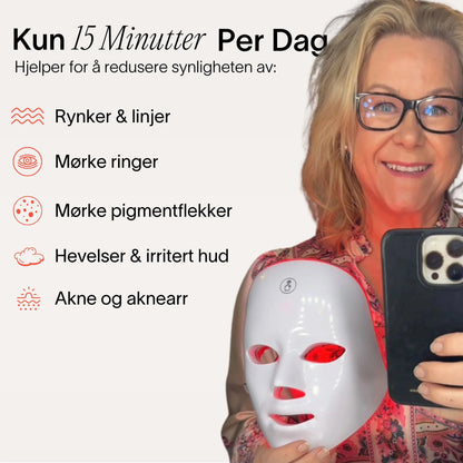 7-i-1 LED Ansiktsmaske - Iselle - Naturlig Hudpleie