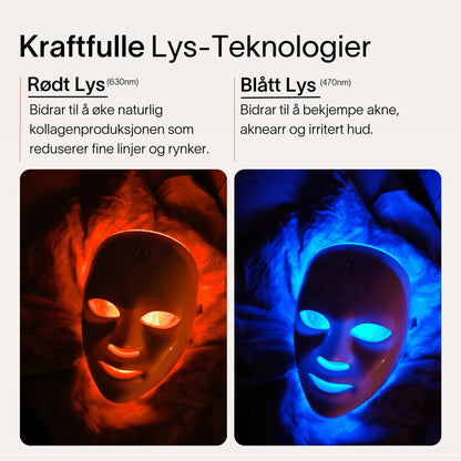 7-i-1 LED Ansiktsmaske - Iselle - Naturlig Hudpleie