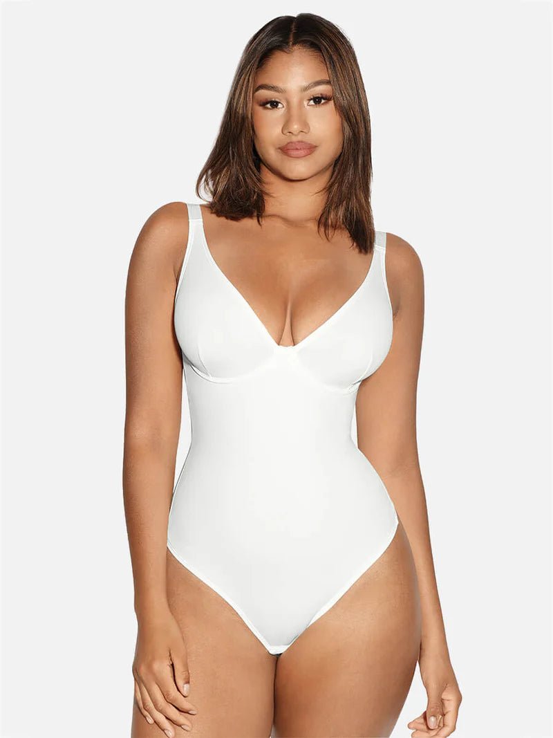 BODYSUIT MED V-HALS SOM SKJULER MAGEN - Iselle - Naturlig Hudpleie