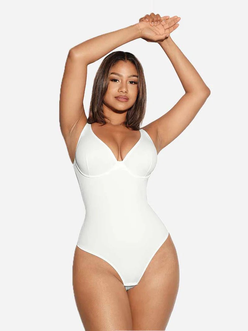 BODYSUIT MED V-HALS SOM SKJULER MAGEN - Iselle - Naturlig Hudpleie
