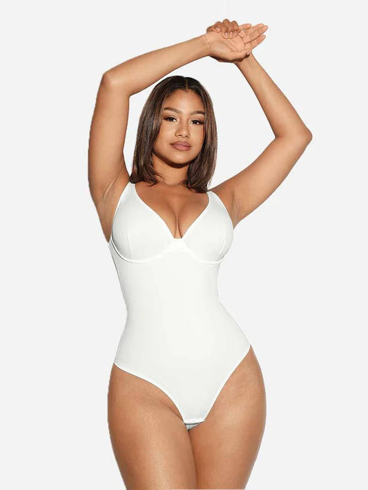 BODYSUIT MED V-HALS SOM SKJULER MAGEN - Iselle - Naturlig Hudpleie