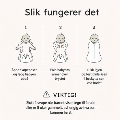 Svøpepose - Gi babyen full natte søvn - Iselle Scandinavia