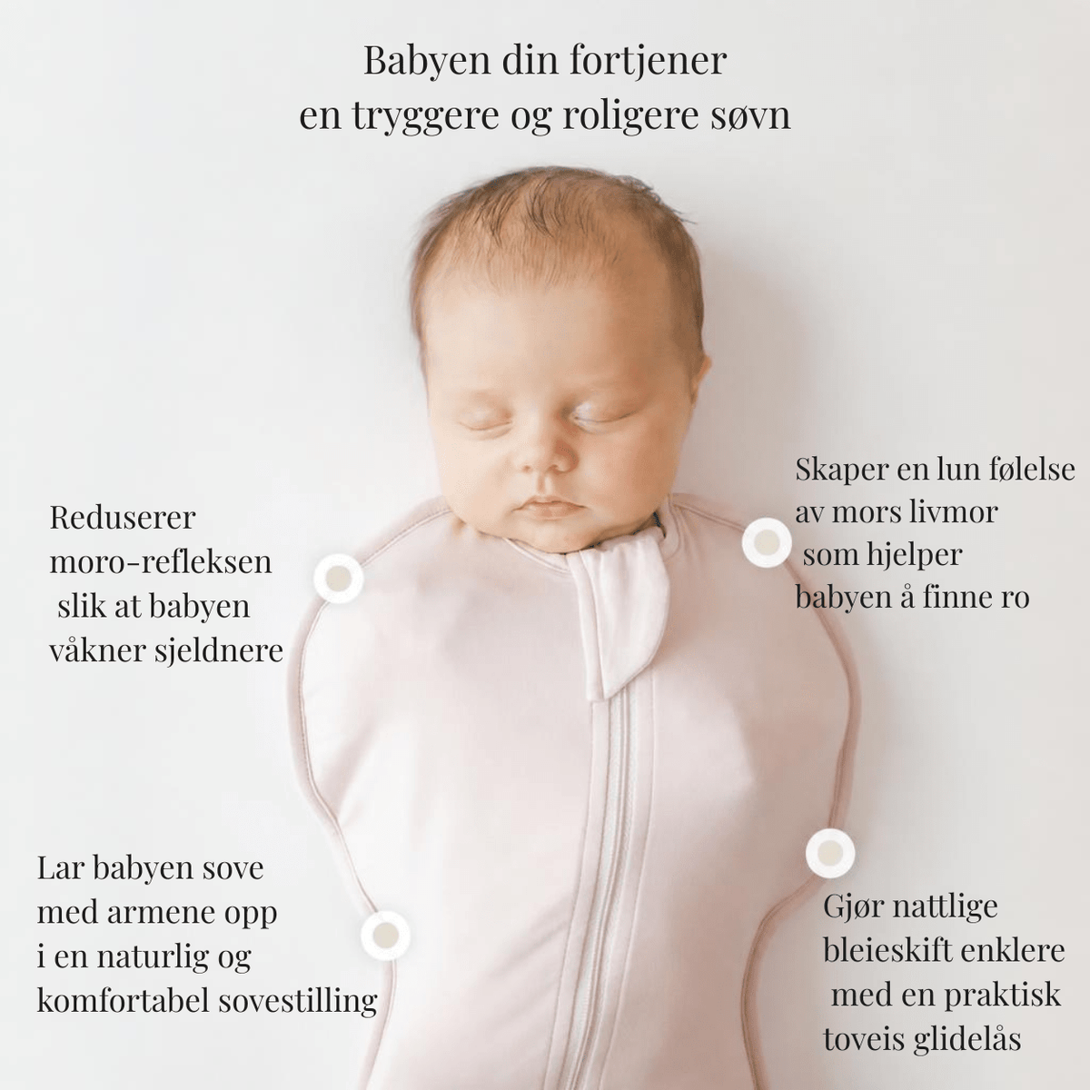 Svøpepose - Gi babyen full natte søvn - Iselle Scandinavia